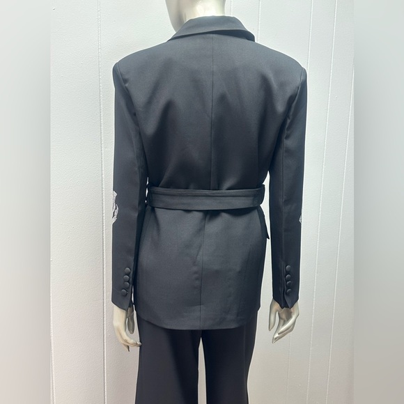 Flo Rho Black Rhinestone Detail 2pc Pants Suit - Picture 7 of 11